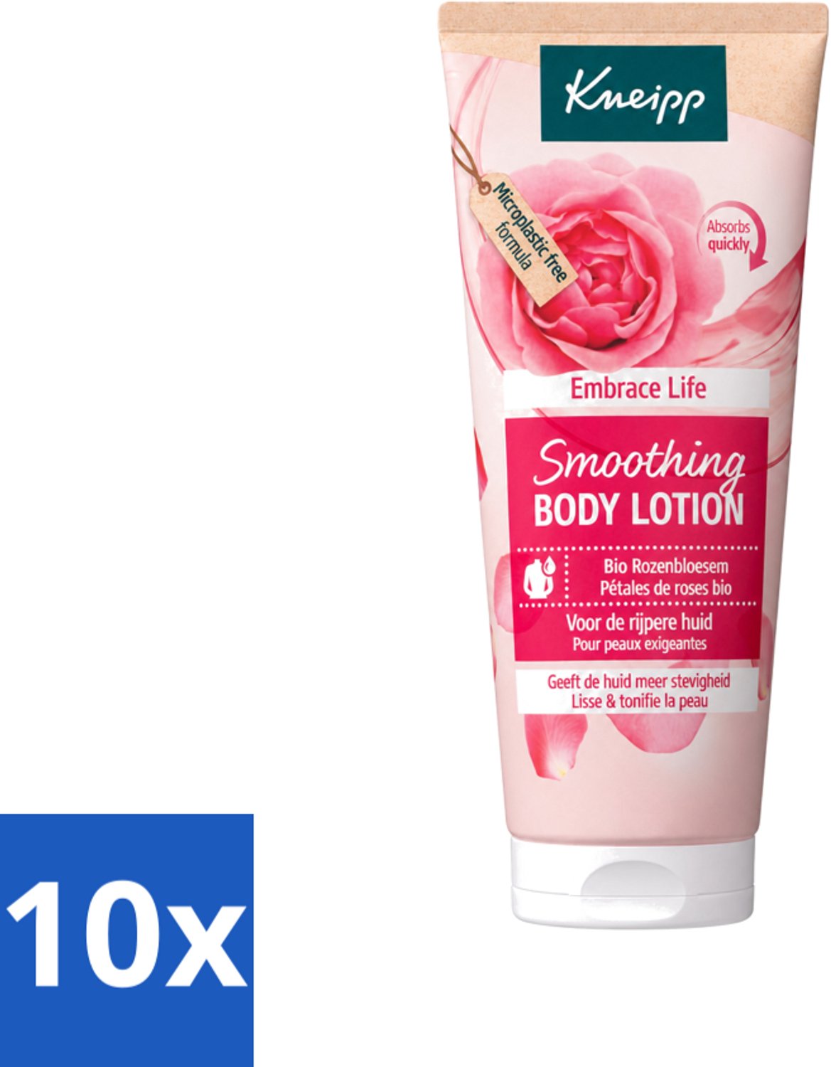 10 x Kneipp - Body lotion - Embrace Life - Anti‑Aging verzorging - 200 ml - Voordeelverpakking - 10 stuks