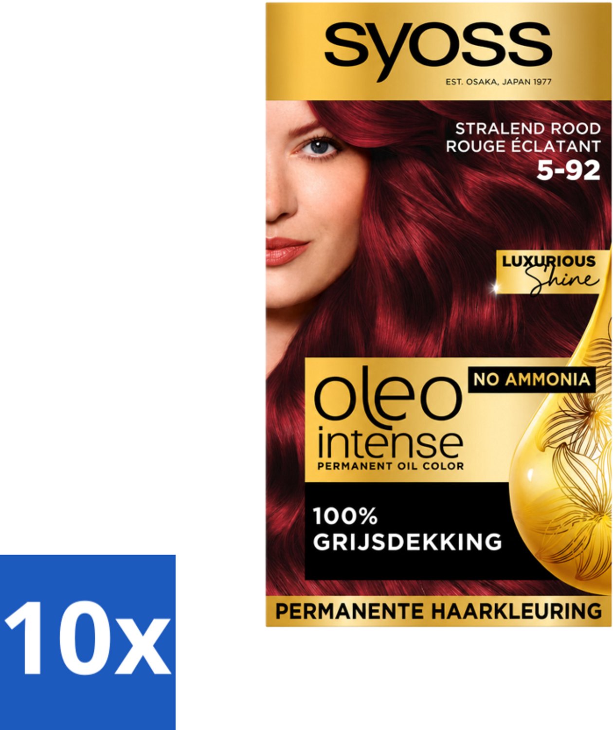 Syoss Oleo Intense - Haarverf - 5-92 - Stralend Rood - 115ml x 10