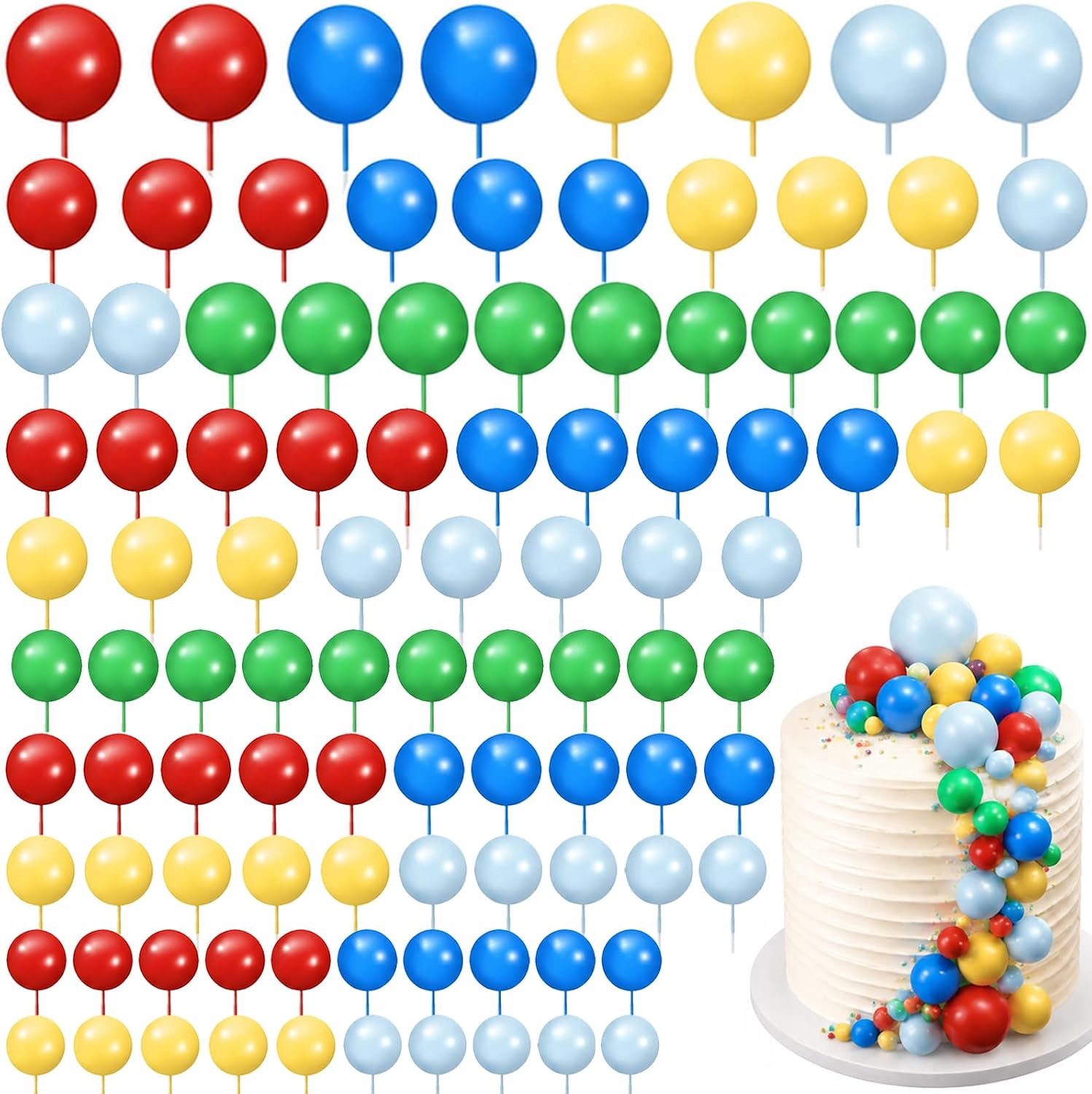 108 ballen voor het versieren van taarten, decoratie voor taarten