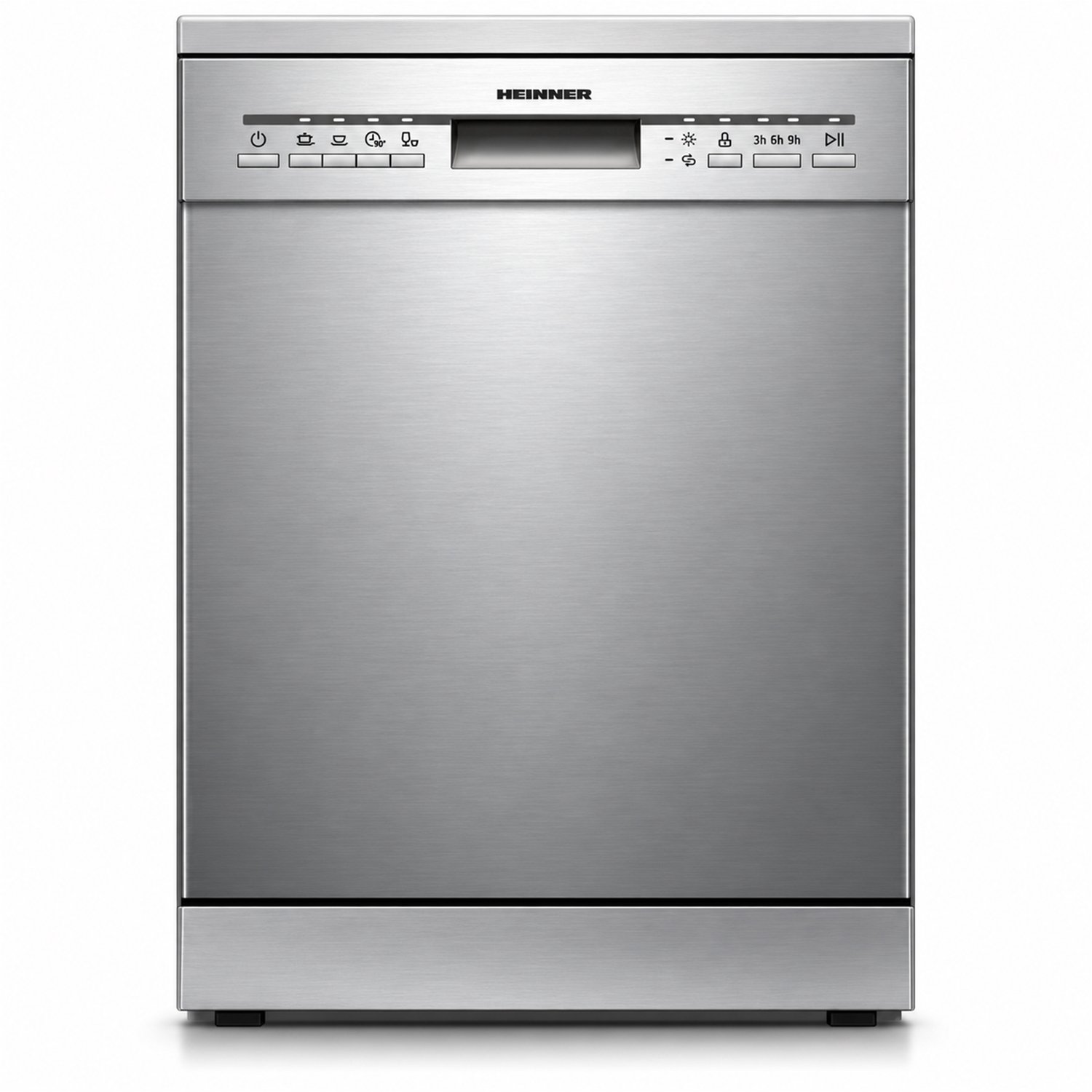 Heinner HDW-FSM60514XE++ Vrijstaande Vaatwasser – 14 Couverts – Energieklasse E – 5 Programma’s – Halve Belading – Startuitstel – Verstelbare Bovenkorf – AquaStop – Kinderslot – 60 cm – RVS – 5 Jaar Garantie