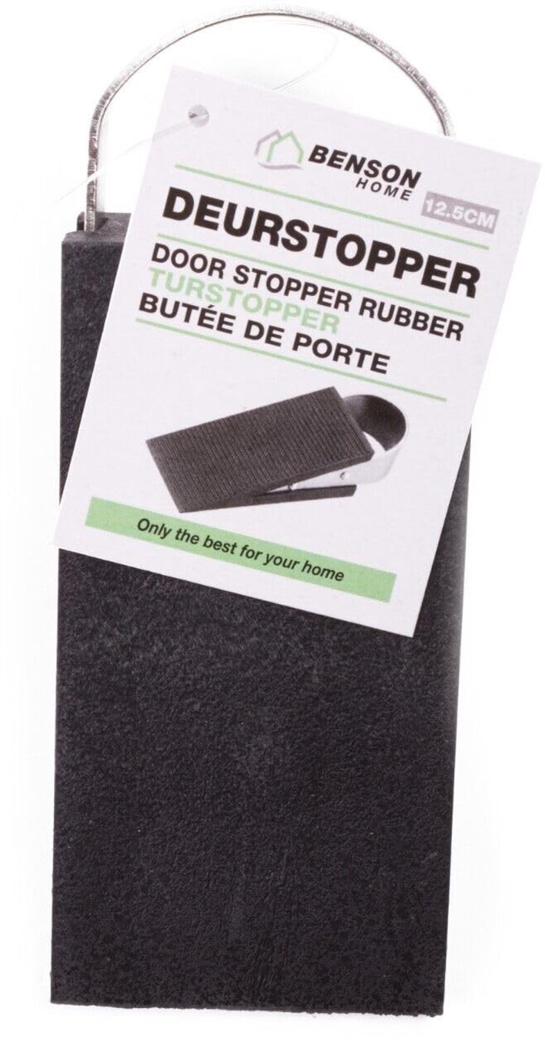 Rubber Deurstopper met Stalen Handvat - Antislip Deurwedge
