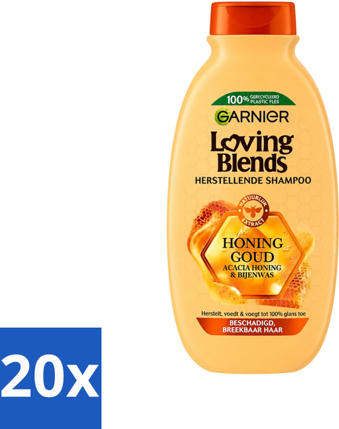 20 x Garnier - Loving Blends - Shampoo - Honing Goud - Beschadigd & Breekbaar Haar - 300 ml - Voordeelverpakking - 20 stuks