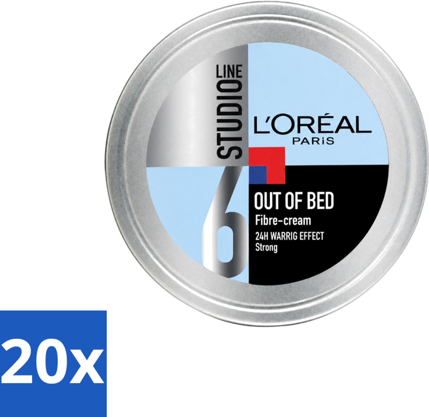 20 x L'Oréal Paris - Wax - Studio Line - Out Of Bed - Fibre Cream - Warrig Effect - 150 ml - Voordeelverpakking - 20 stuks