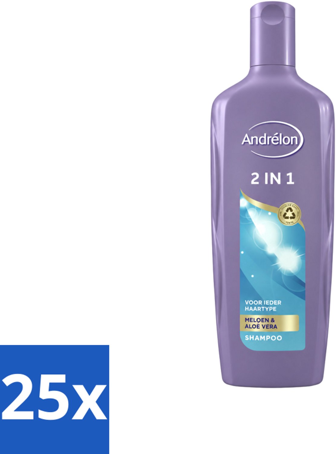 25 x Andrélon - 2-in-1 - Shampoo - Reinigt & Verzorgt - 300 ml - Voordeelverpakking - 25 stuks
