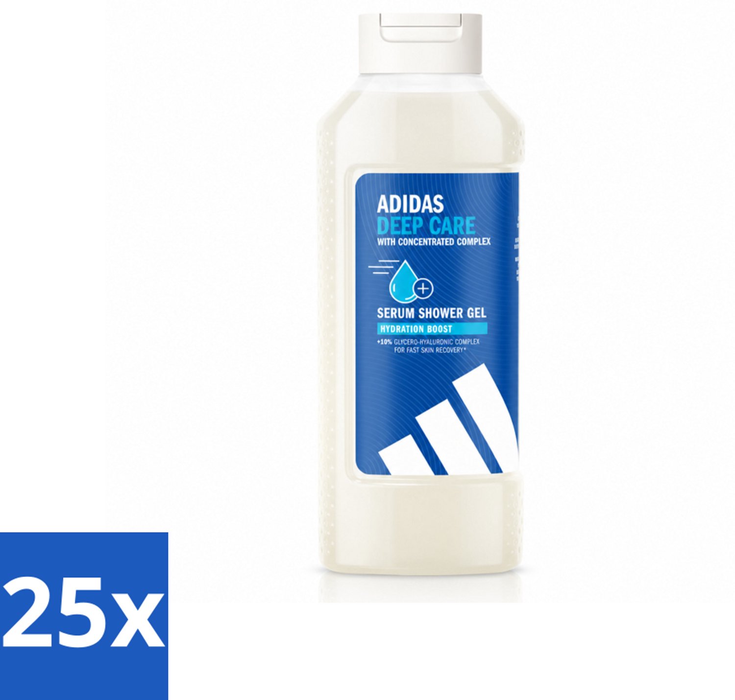 25 x Adidas – Douchegel – Active Skin & Mind Deep Care – 400 ml - Voordeelverpakking - 25 stuks