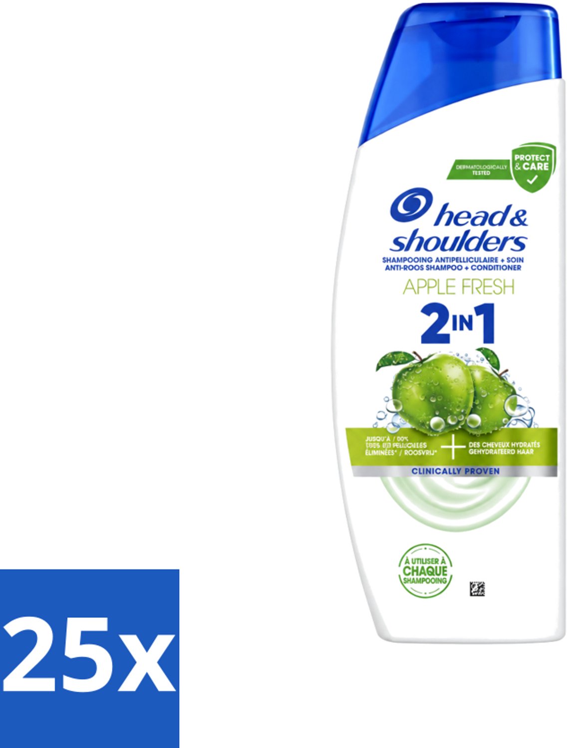 25 x Head & Shoulders – 2-in-1 – Apple Fresh – 300 ml - Voordeelverpakking - 25 stuks