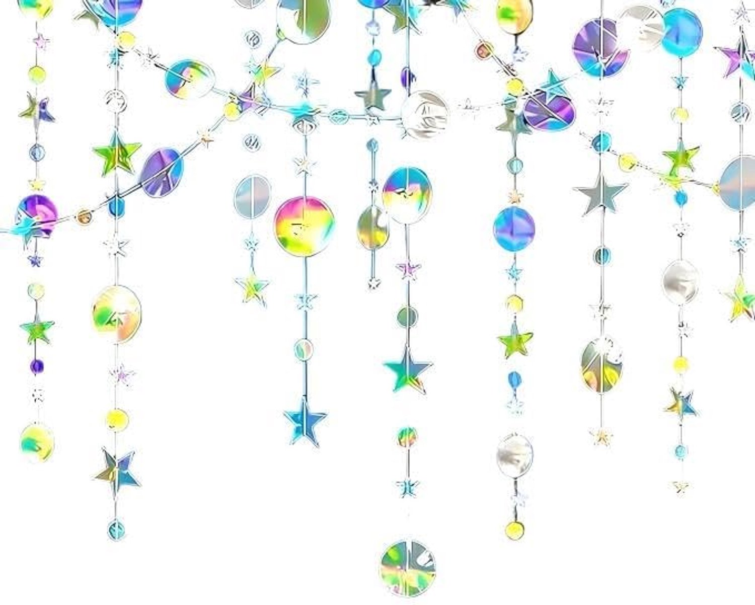 Slinger - Set van 5 Stuks, Kleurrijke Reflecterende Ringen voor Feesten, Decoratie voor Verjaardagen, Bruiloften, en Evenementen