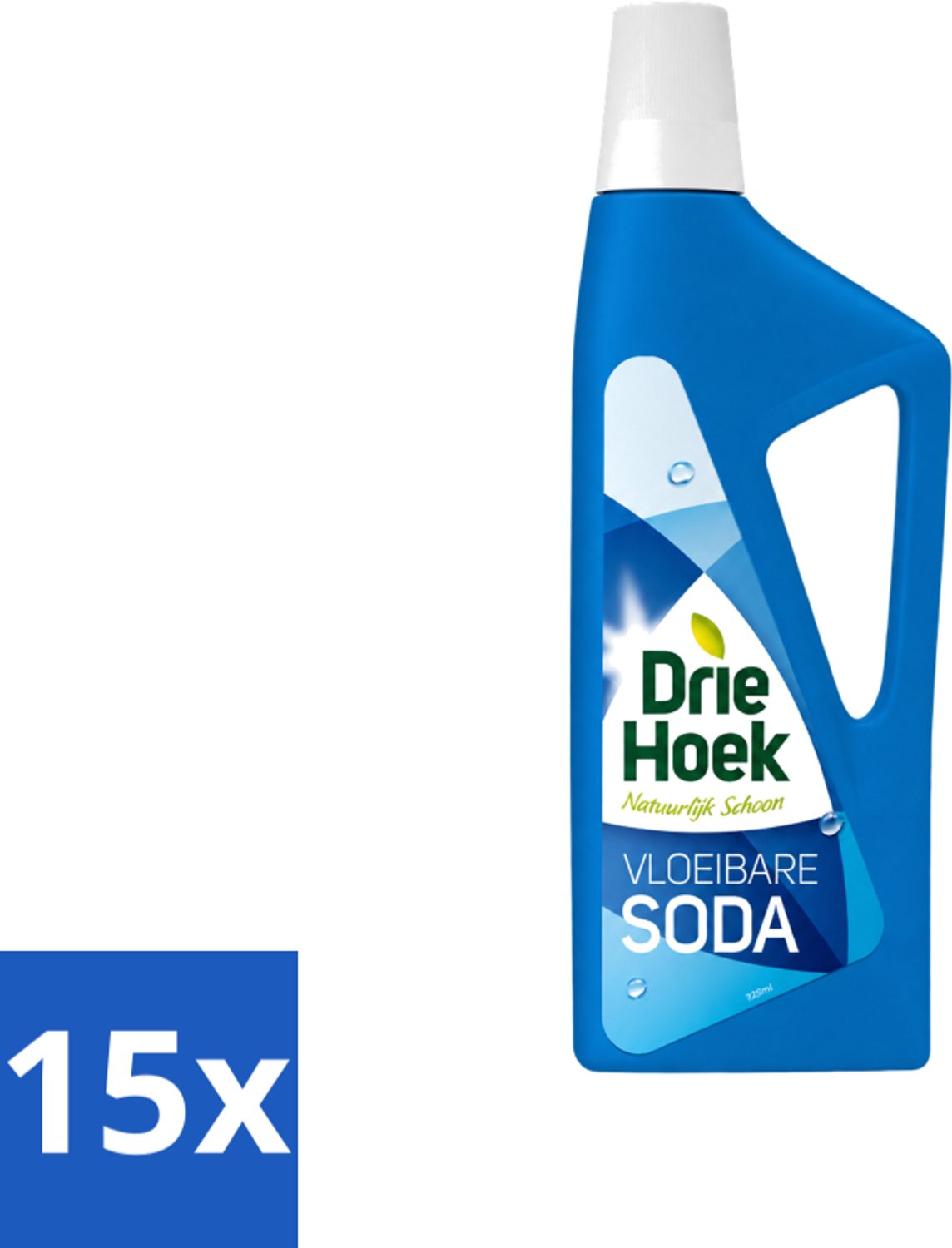 15 x Driehoek – Vloeibare Soda – 725 ml - Voordeelverpakking - 15 stuks