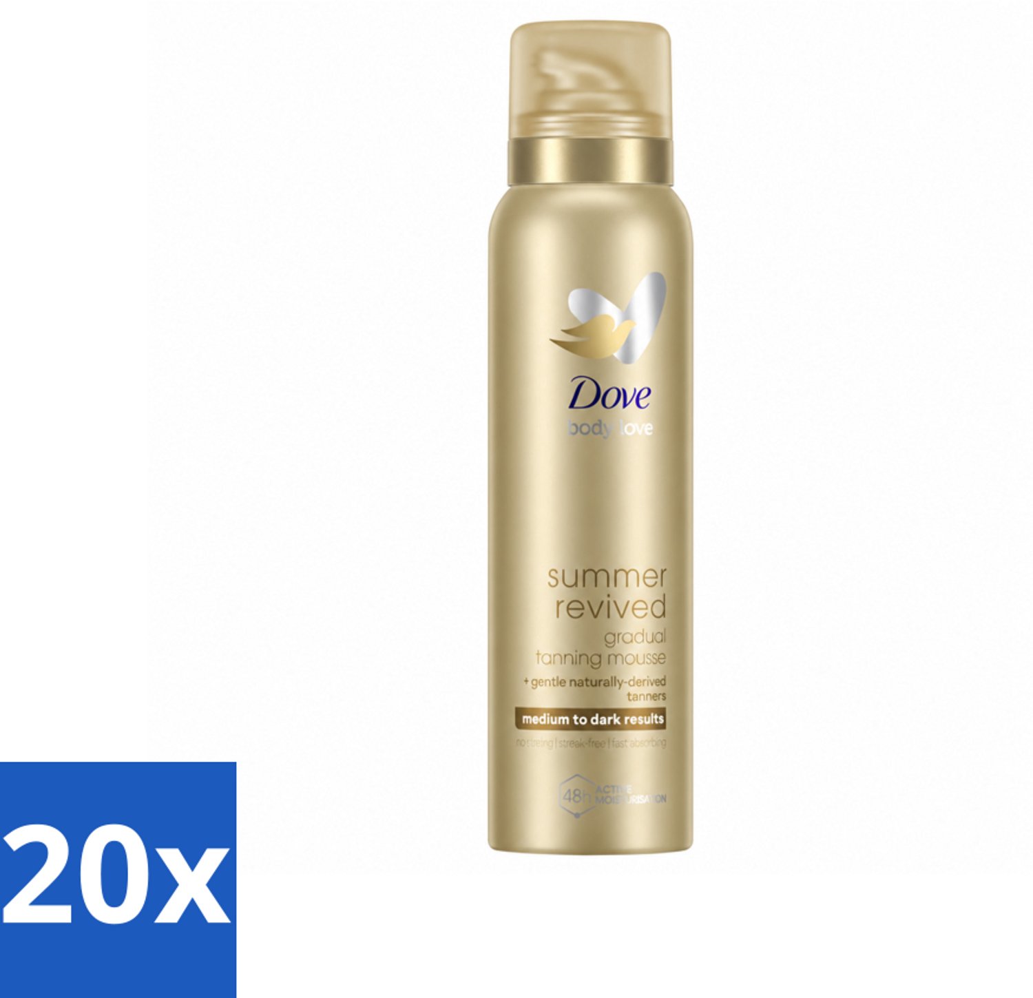 20 x Dove – Bodymousse – Summer Revived Medium-Dark – 150 ml - Voordeelverpakking - 20 stuks
