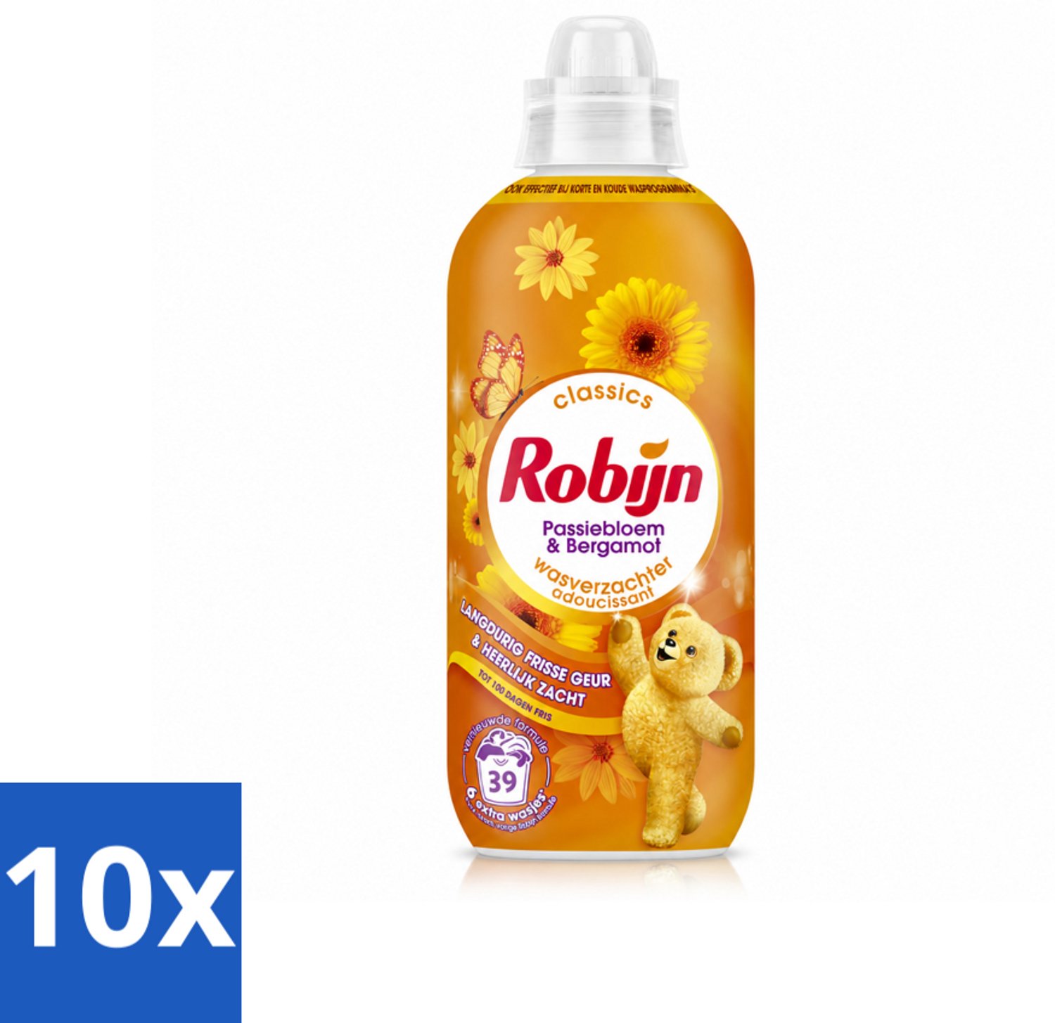 10 x Robijn – Wasverzachter – Passiebloem & Bergamot – 780 ml - Voordeelverpakking - 10 stuks