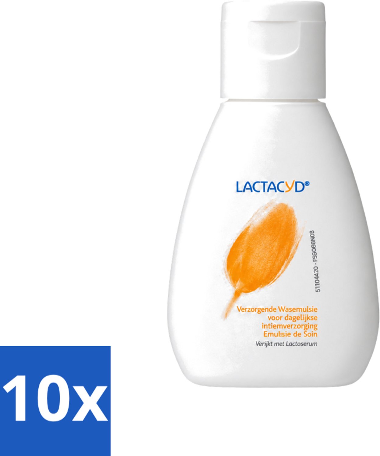 10 x Lactacyd – Verzorgend – Mild en pH-vriendelijk – 50 ml - Voordeelverpakking - 10 stuks
