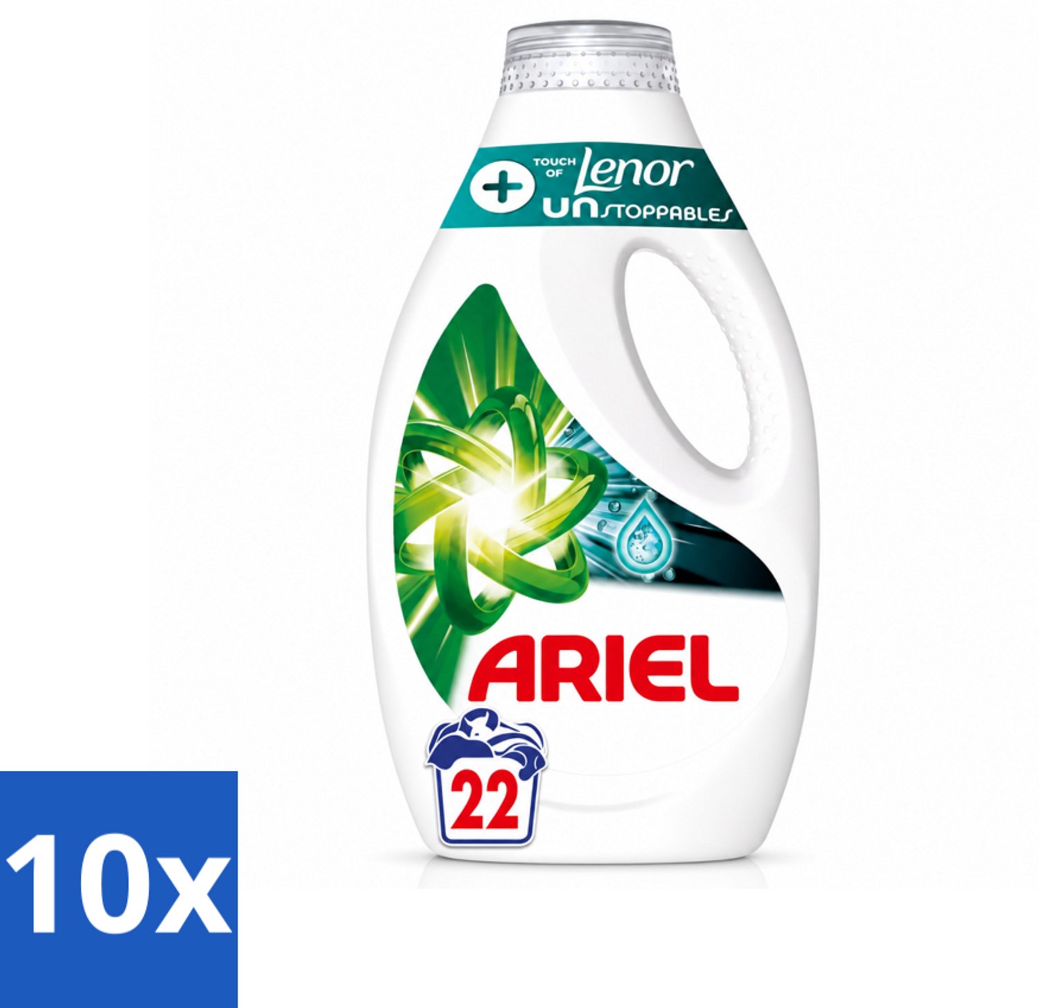 10 x Ariel – +Touch van Lenor Unstoppables – Vloeibaar Wasmiddel – 990 ml - Voordeelverpakking - 10 stuks