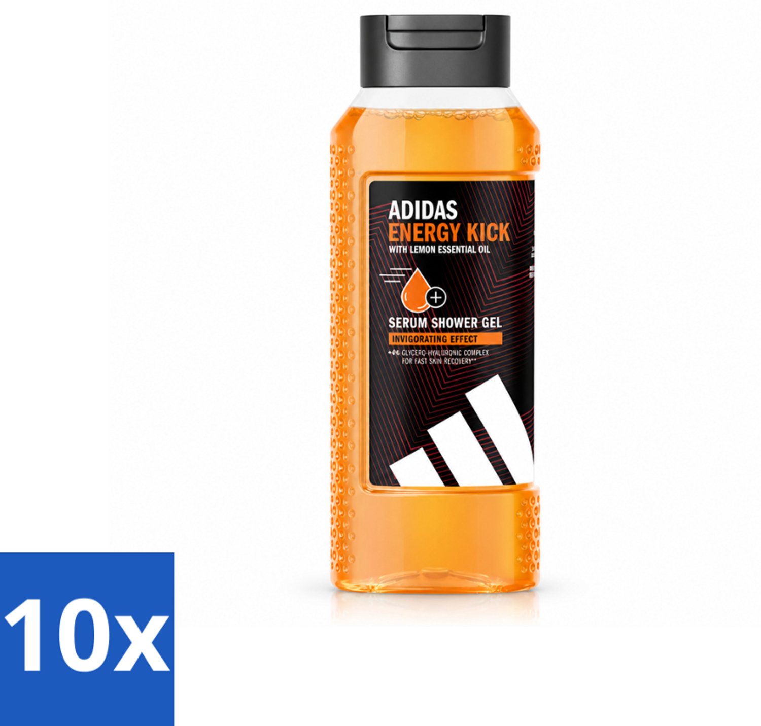 10 x Adidas – Douchegel – Active Skin & Mind Energy Kick – 250 ml - Voordeelverpakking - 10 stuks