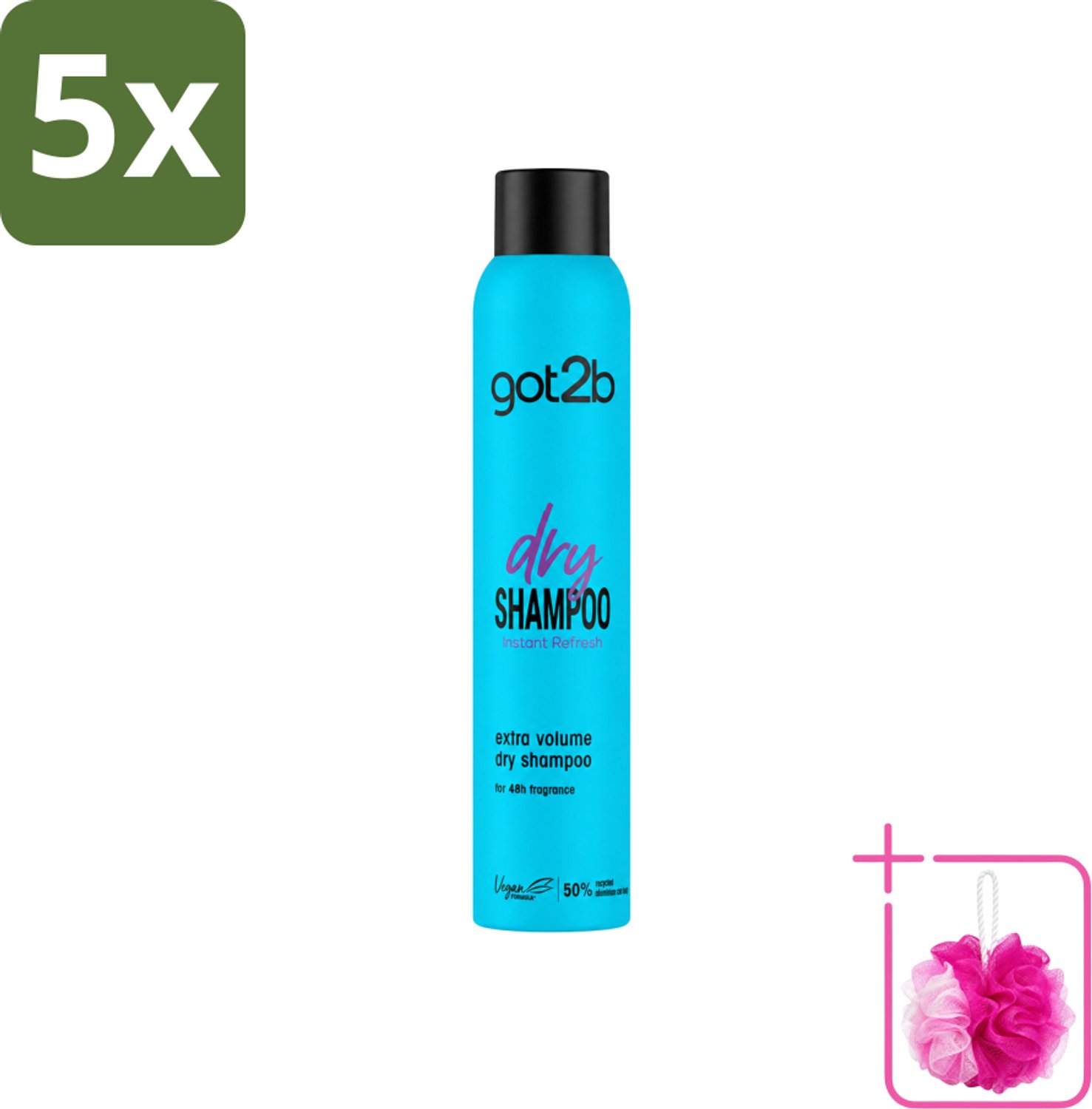5 x Got2B - Droogshampoo - Fresh & Fabulous Volume - 200 ml - Bulkverpakking - Droogshampoo - Douchemop - Fris haar