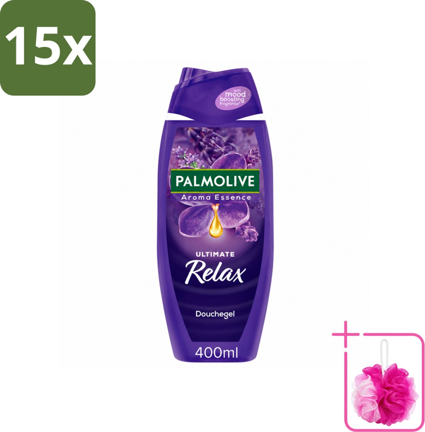 15 x Palmolive - Aroma Essences Ultimate Relax - Douchegel - Ontspannende Geur - 400 ml - Bulkverpakking - Douchegel - Douchemop - Ontspanning