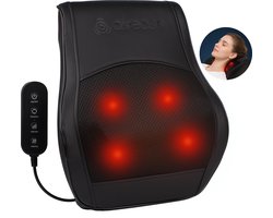 Air Ease® - Comfort Pro Massagekussen - Nekmassage Apparaat - Massage Apparaat voor 6 Delen van het Lichaam - Met Warmtefunctie - Zwart