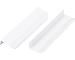 10x Verborgen Deurgrepen Aluminium - Wit - 150mm