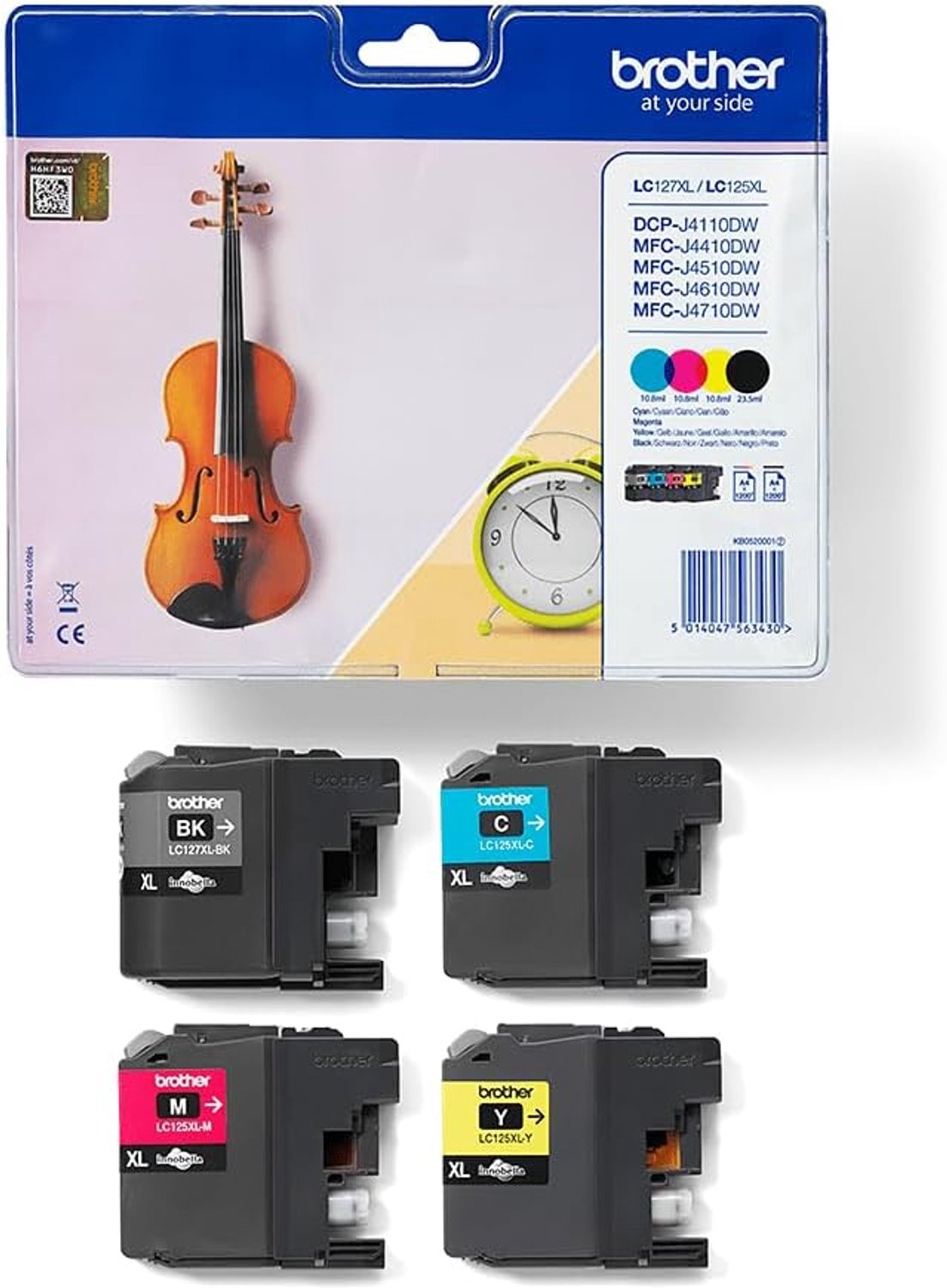 Brother LC127XL LC125XL Inktcartridges Multipack 4 Kleuren