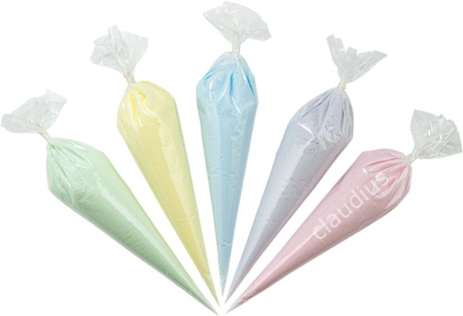Claudius Scrubzout Rainbow Pastel - 500 gram in puntzak transparant - zen moment, eucalyptus, opium, lavendel en rozen - Hydraterende Lichaamsscrub - Body Scrub
