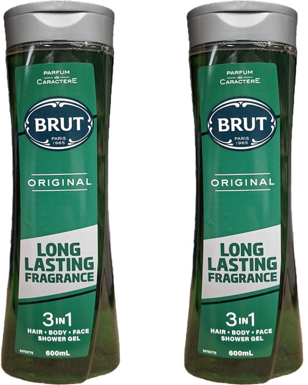 Brut Shower Gel 600ml - 3in1 - Haar - Lichaam - Gezicht - 2 x 600ml