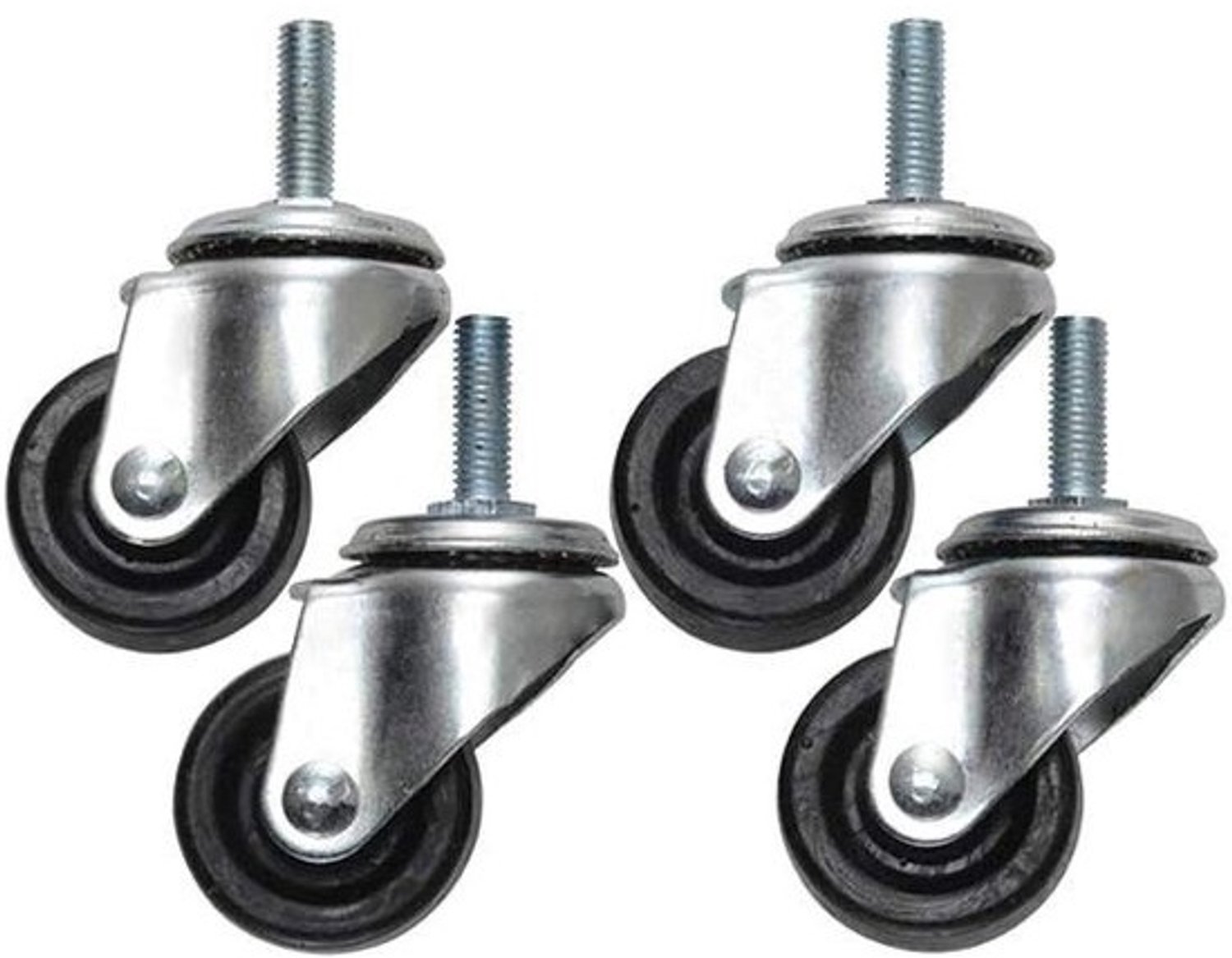 Rack Caster Kit - Wielen voor rek - Mobiele apparatuur - Montage zonder gereedschap - 272 kg laadvermogen - Zwart