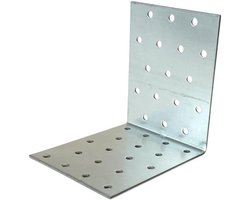 Hoekconnector - Montagebeugel - Voor houten constructies - Roestbestendig staal - 100 x 100 x 80 mm - Zilverkleurig