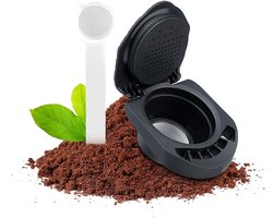 Capsuleadapter voor Nespr*esso-originele capsules, Nesp*resso Dolc*e Gu*sto adapter, herbruikbare koffiepads-adapter voor espresso-capsules, compatibel met Do*lce Gu*sto Crema Maker