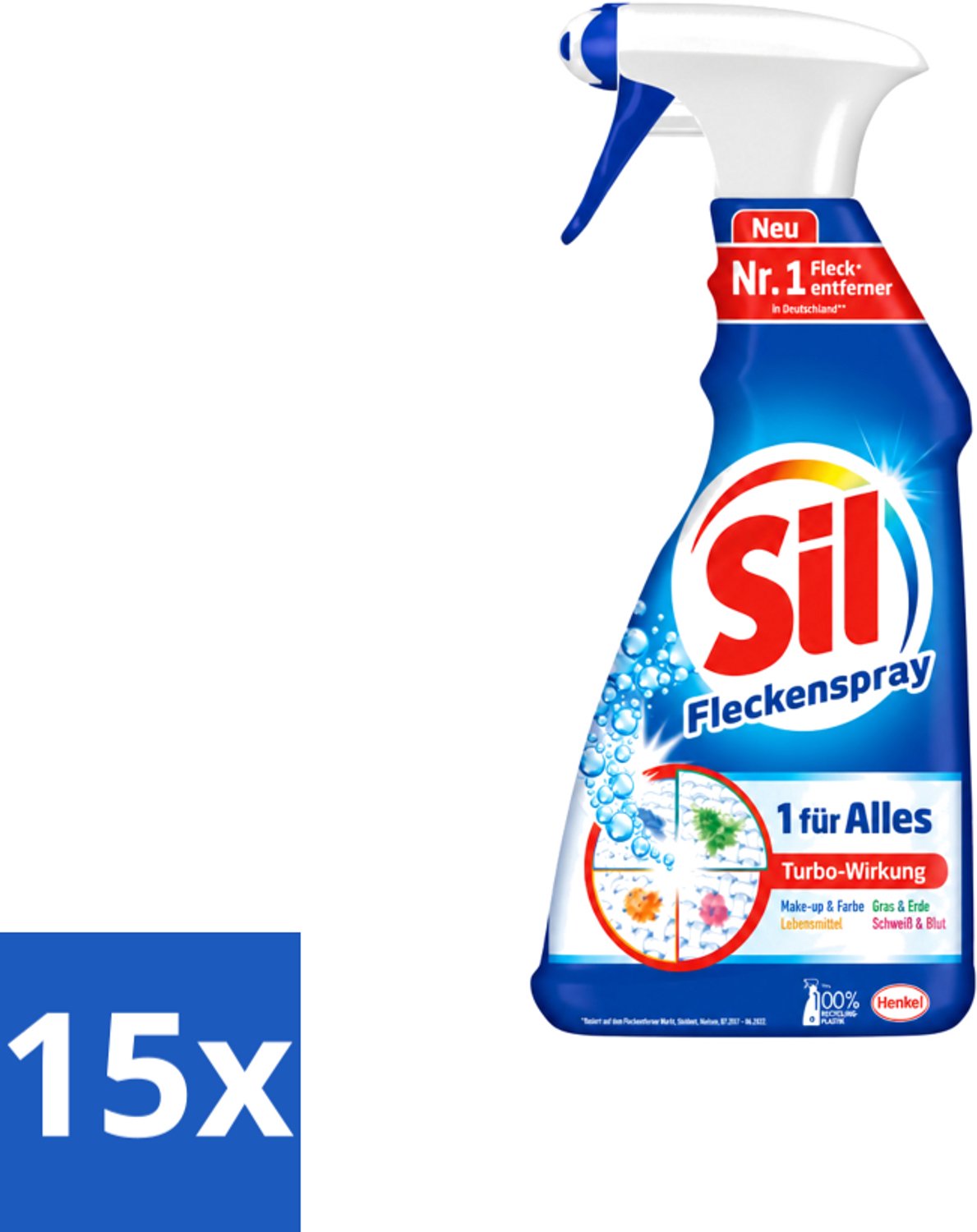 15 x Sil - Vlekverwijderaar - Spray - 500 ml - Voordeelverpakking - 15 stuks