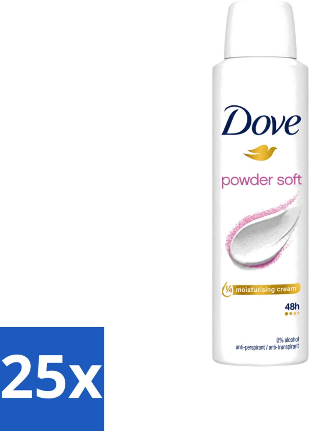 25 x Dove - Deospray - Powder Soft - 150 ml - Voordeelverpakking - 25 stuks