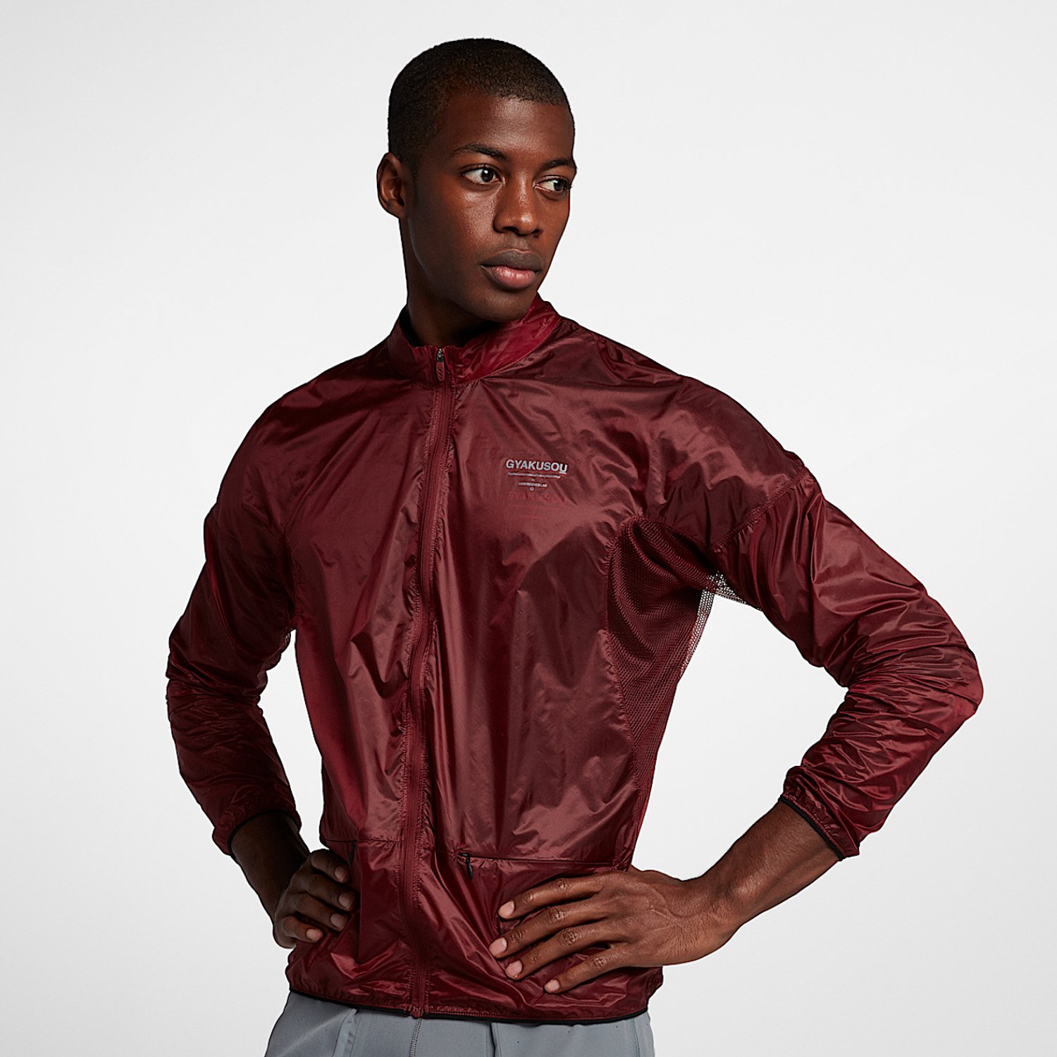 NikeLab Gyakusou Packable Jacket Hardloopjas – Dark Team / Gyakusou Hardlopen Heren Sportjas voor Mannen Rood