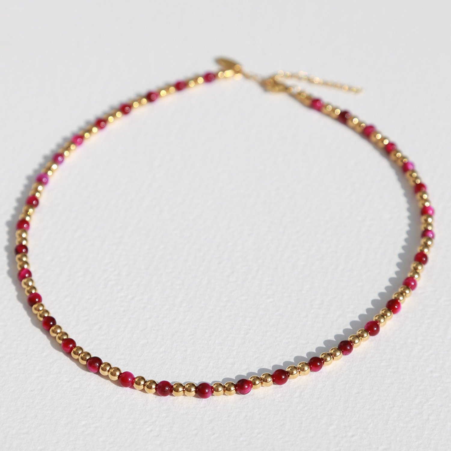 Ketting Moraira cerise steen