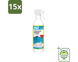 15 x HG - Sanitair - Schimmelreiniger - Schuimspray - 500 ml - Grootverpakking - Vaatwasstrips - Schimmelreiniger - Schimmelverwijdering - Schuimspray - Schimmel In Badkamer - Schimmel Op Tegels