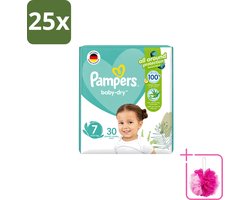 25 x Pampers – Luiers – Active Baby Dry Maat 7 – 30 Luiers - Bulkverpakking - Luiers voor baby - Douchemop - Droge luiers