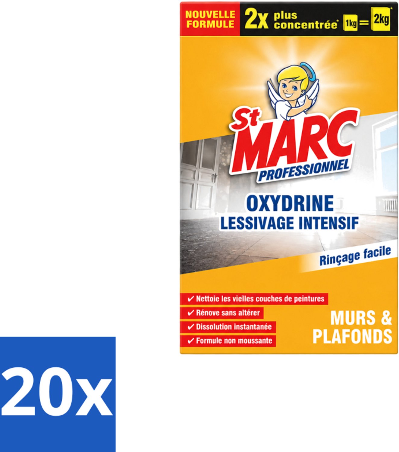 20 x St. Marc – Multireiniger Poeder – Professioneel Oxydrine – 1 kg - Voordeelverpakking - 20 stuks