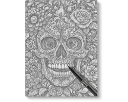 Doodshoofd - Dot Painting | 40x50cm | Dot painting | Oh My Dotz | Dots stippen | Diamond painting & Schilderen op nummer alternatief | Happy hobby