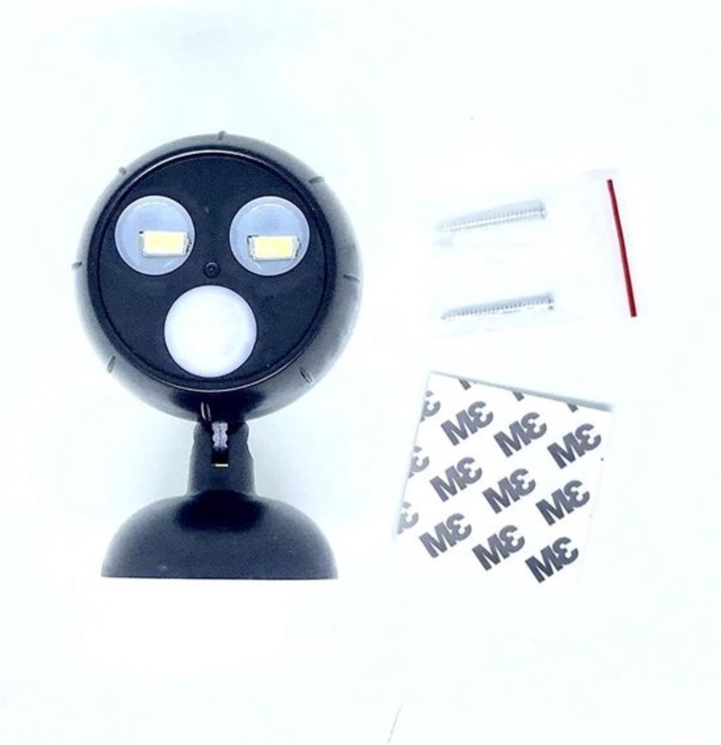 LED-spot - Buitenlamp met bewegingsmelder - Veiligheid verhogen - 360 graden draaibaar - 7x8x11 cm - Zwart