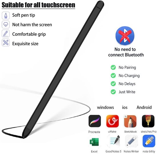 Styluspen voor Galaxy Z Fold 8 - vervangingspen - compatibel met Galaxy Tab A11+ - ideaal voor touchscreen gebruik - ServiceTopper — afbeelding 4
