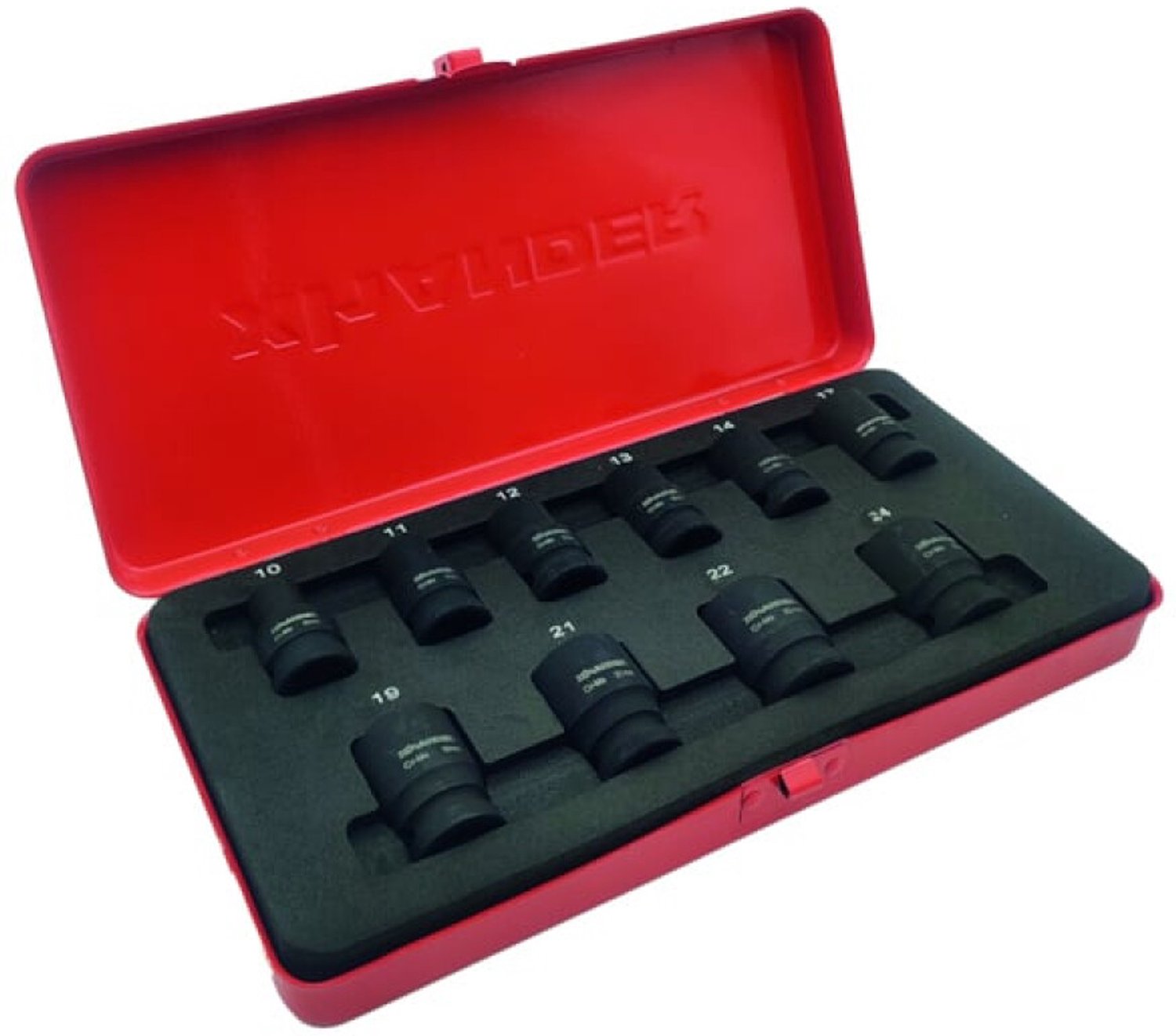 Xhander krachtdoppenset10-24mm 10-delig 1/2 inch aansluiting ( a 1 st )