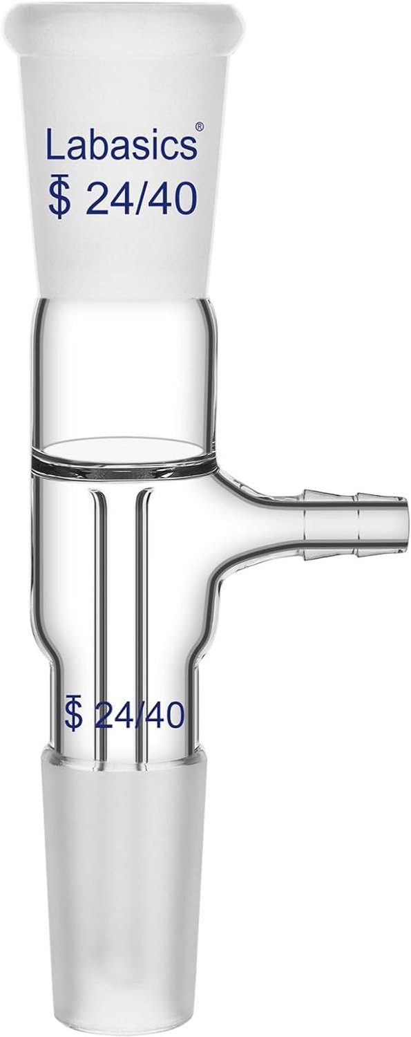 Vacuüm Aftakas Adapter 24/40 - Glazen Recht, Korte Stam - Herbruikbaar - Voor experimentele omgeving - Vemera