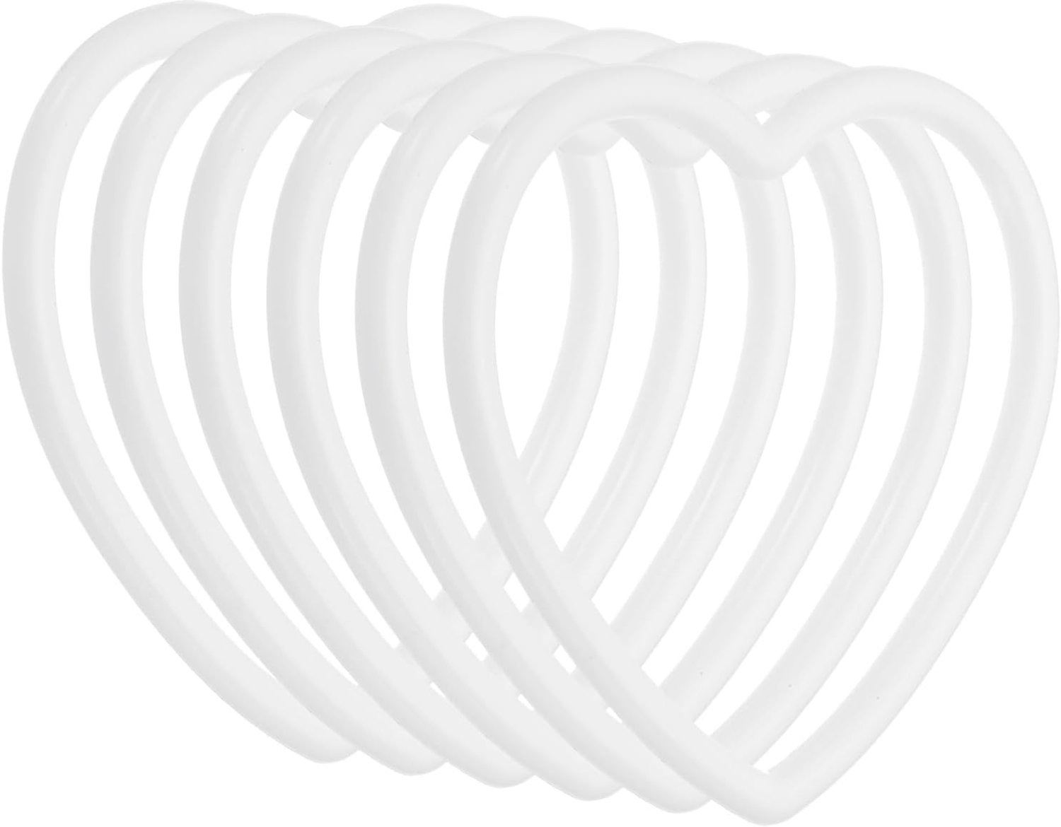 dromenvangerringen 7,5 cm - kunststof - wit - voor muurdecoratie, 6 stuks - ServiceTopper