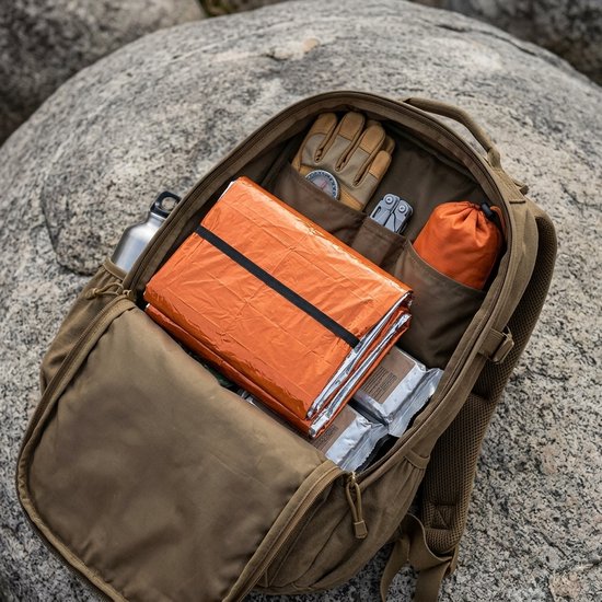 WiseGoods Premium Noodtent 2 Persoons - Survival Accessoirers - Noodpakket Tent - Noodrantsoen - Oudoor - Thermo Tenten - Oranje van WiseGoods — afbeelding 3