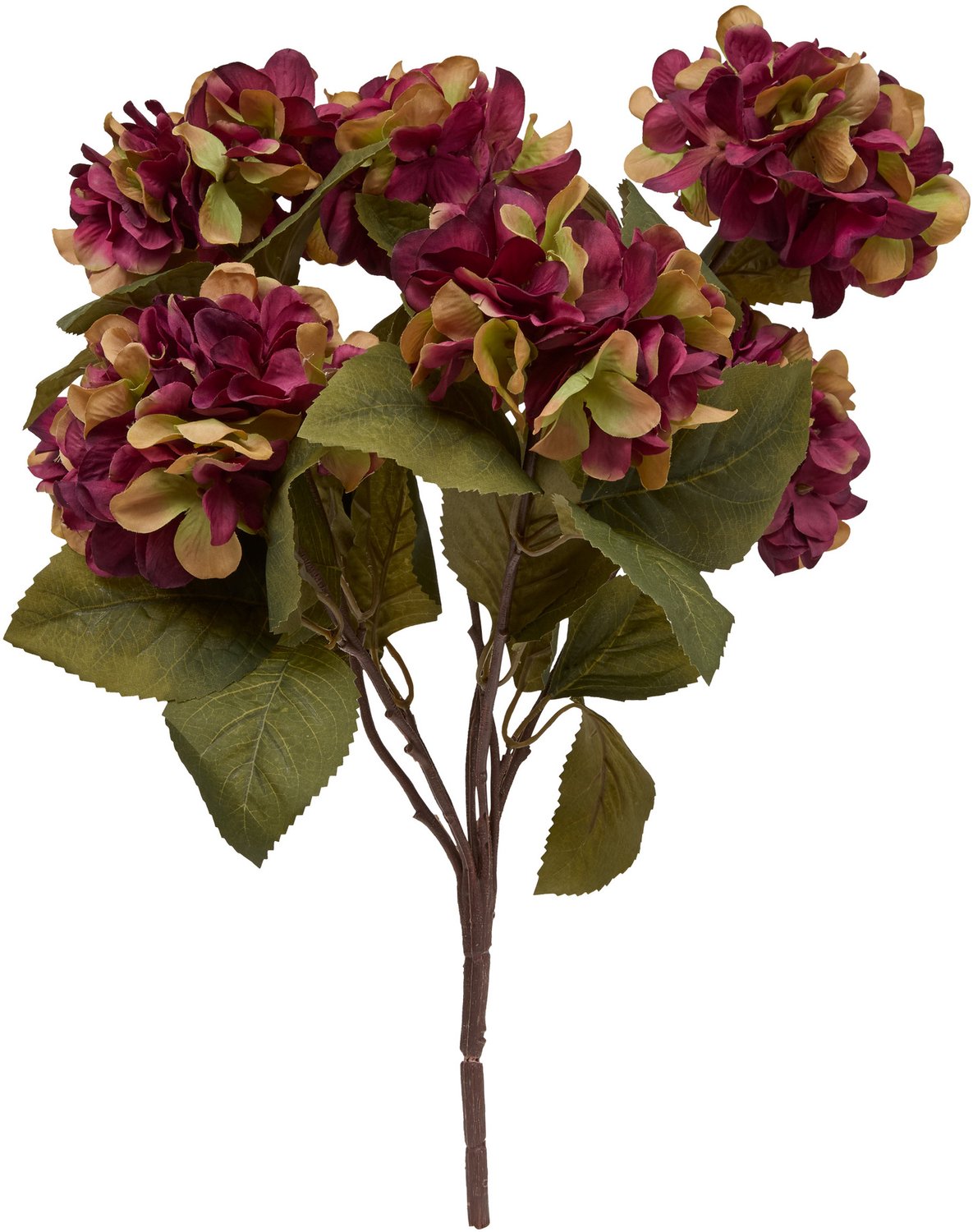 Atmosphera Kunstboeket FRIA 5 hortensia's, hoogte 53 cm Paars