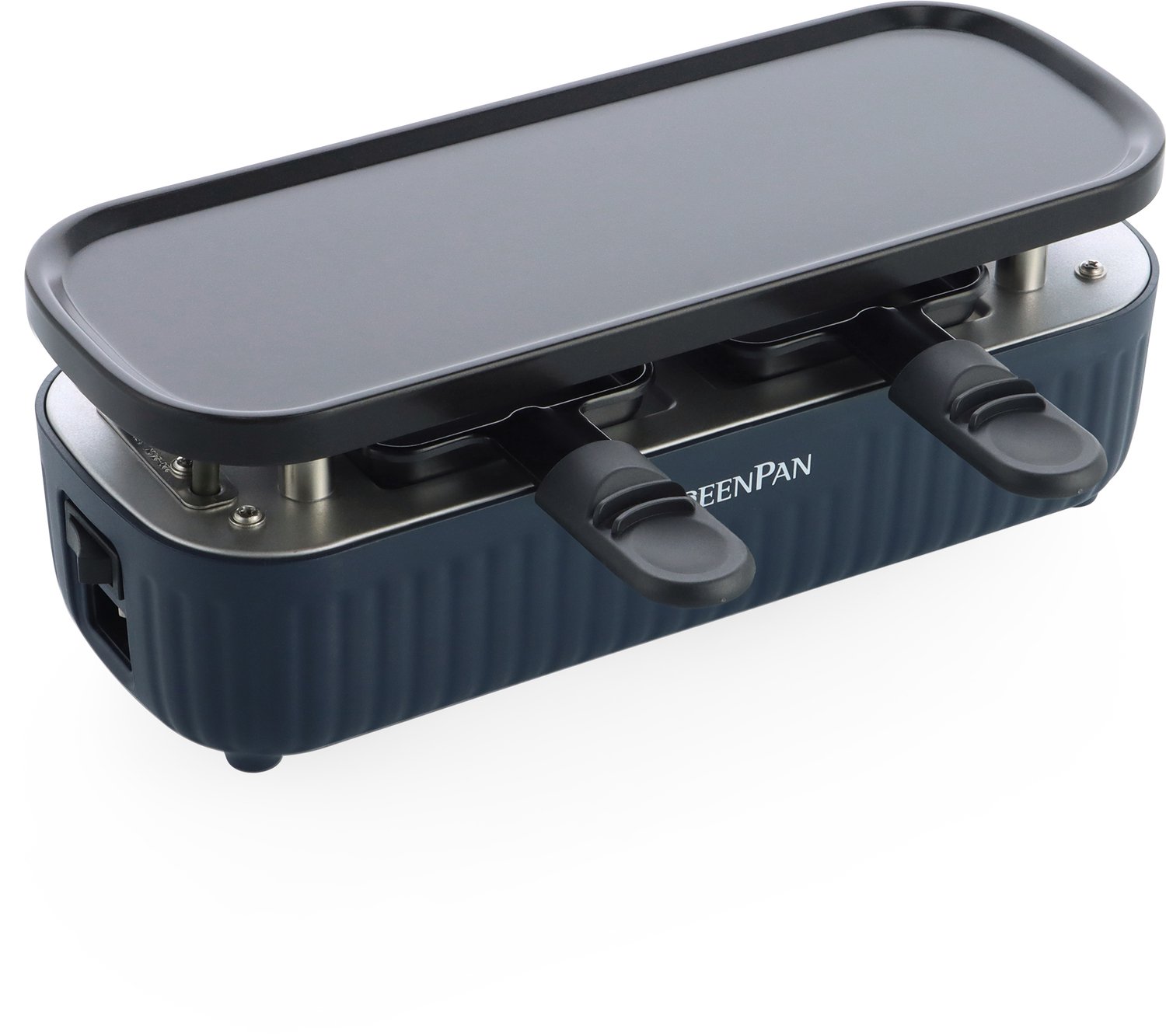 GreenPan Silhouette Connectable Gourmetstel - Gourmet voor 2 Personen - Verbind tot 6 Toestellen - PFAS-vrije Antiaanbaklaag - Donker blauw