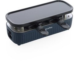 GreenPan Silhouette Connectable Gourmetstel - Gourmet voor 2 Personen - Verbind tot 6 Toestellen - PFAS-vrije Antiaanbaklaag - Donker blauw