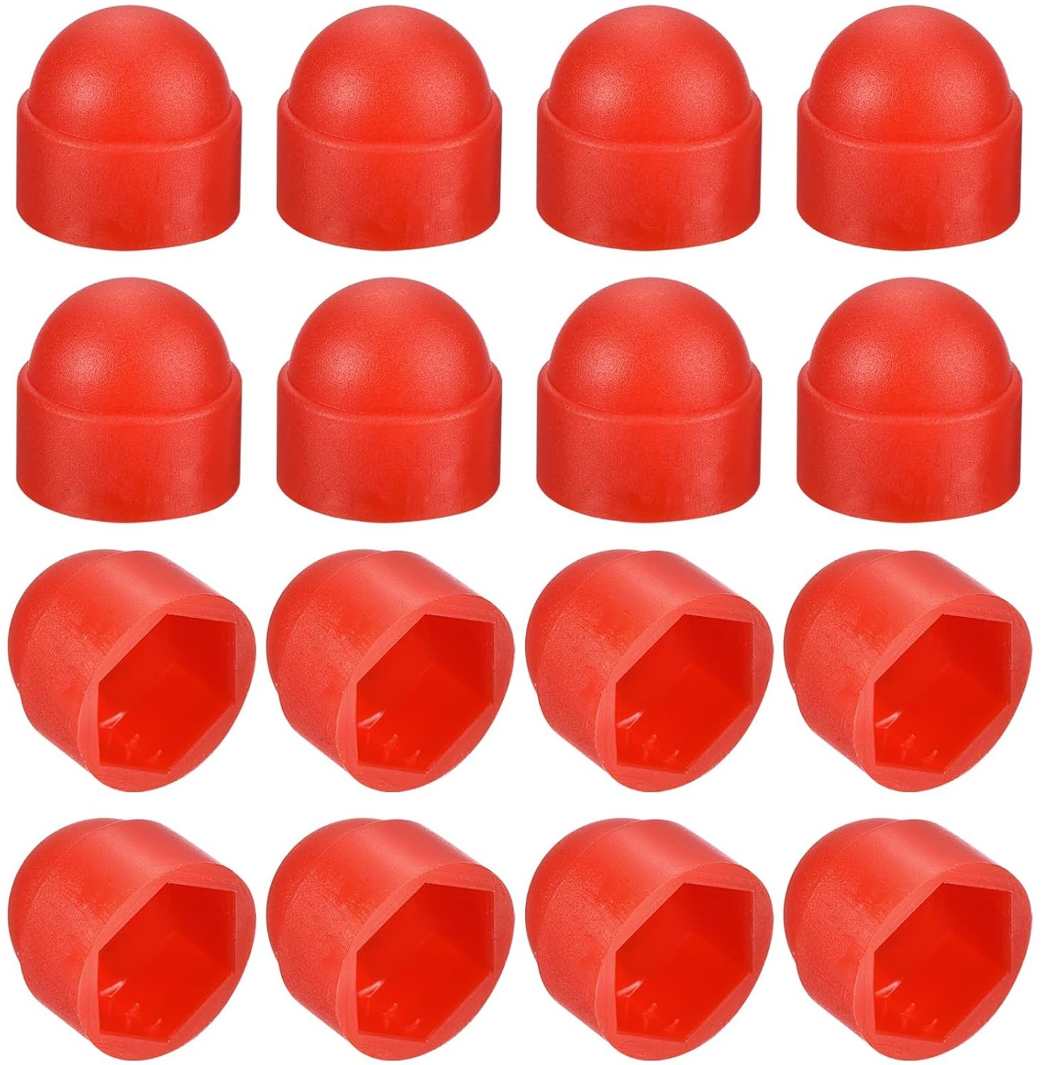 zeskantmoeren 17 mm - M10 rode kunststof koepelmoeren - corrosiebestendig - bescherming voor zeskantschroeven m-winkel - 50 stuks - m-winkel