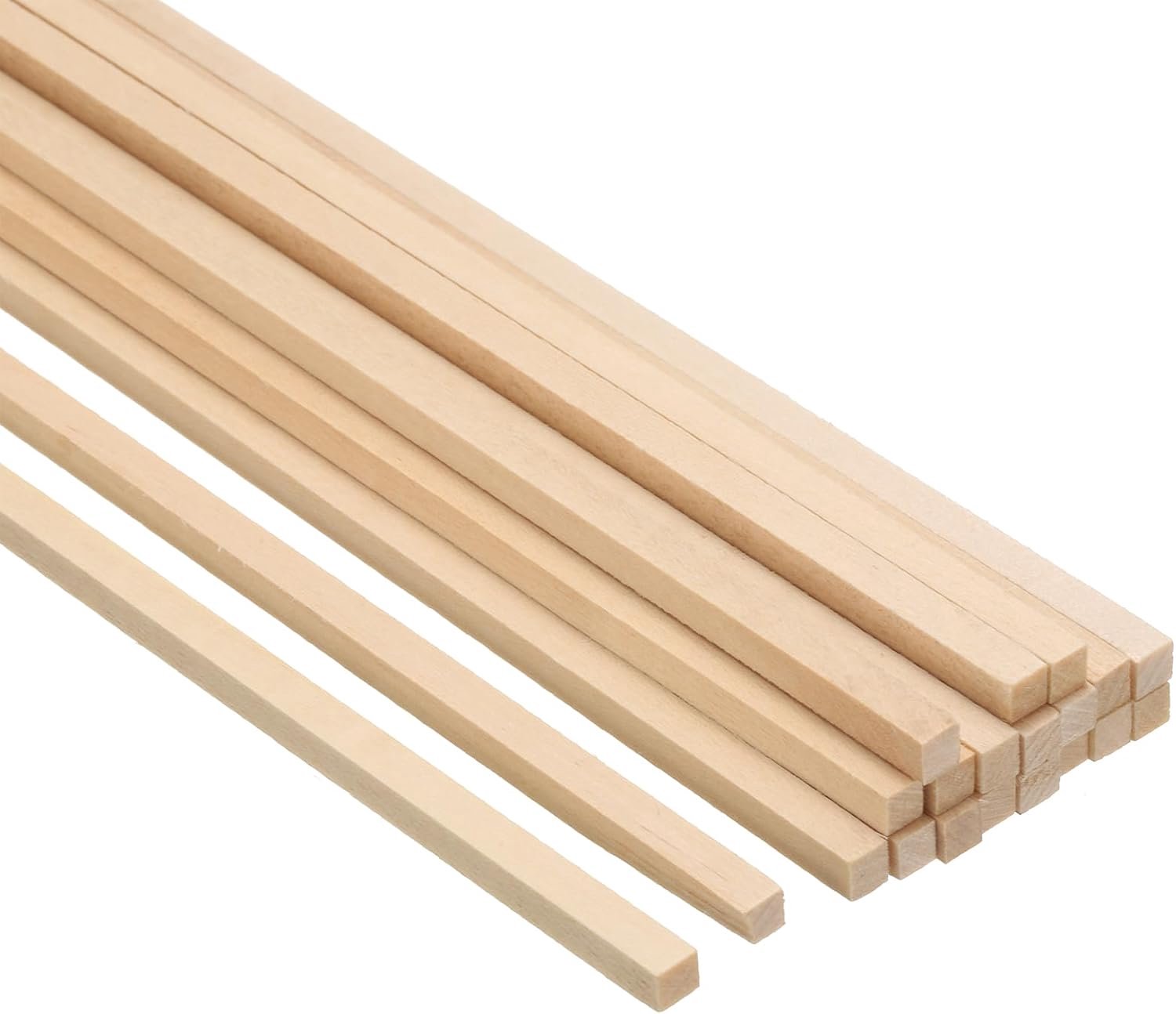 Houten deuvelstaven 3/16 inch - 30,5 cm lange vierkante sticks - onvoltooid hardhout - ideaal voor handwerk m-winkel - 20 stuks - m-winkel