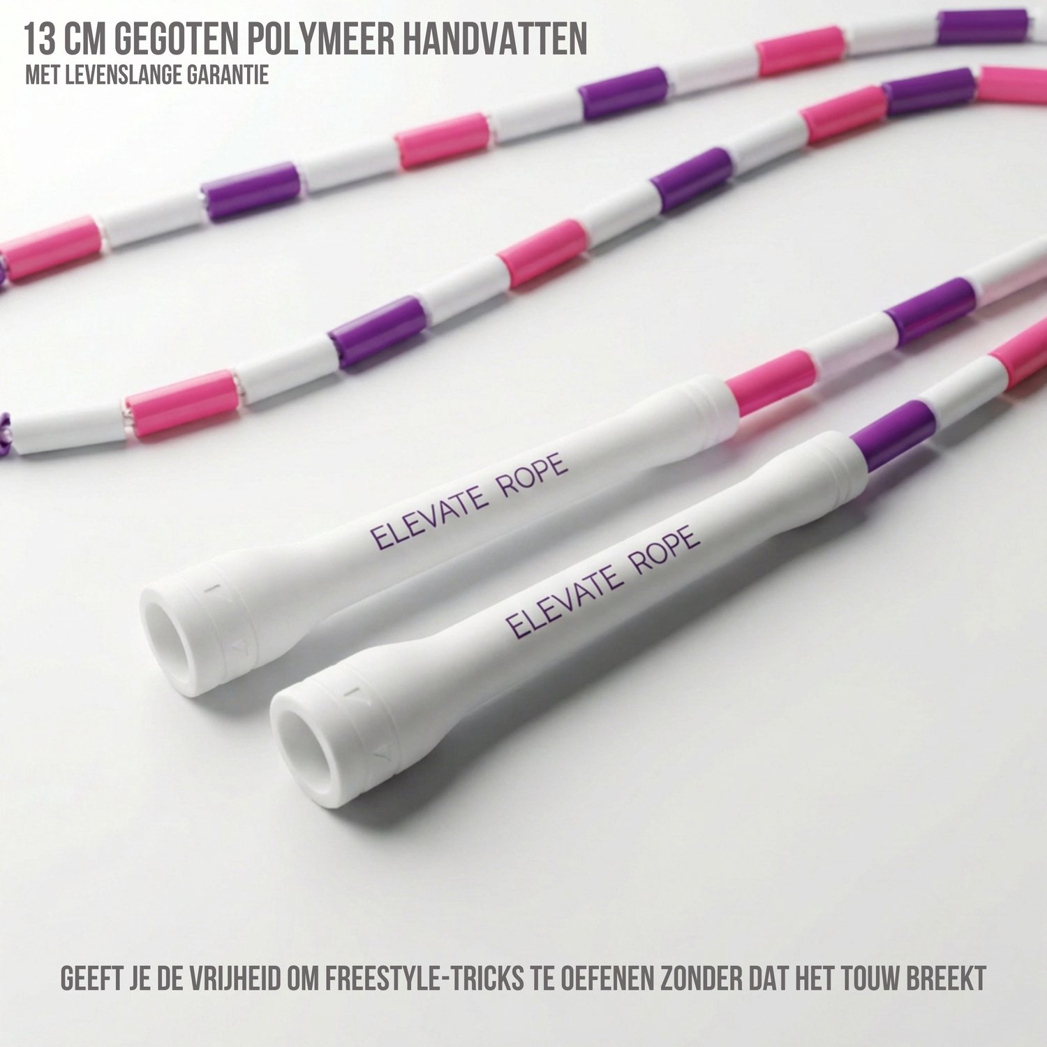 Elevate Rope Professioneel Beaded Springtouw - Verstelbare Jump Rope - Touwtje Springen voor Volwassenen en kinderen - Beaded rope - Conditie & Trucs - Binnen & Buiten Skipping Rope - Fitness Springtouwen — afbeelding 4