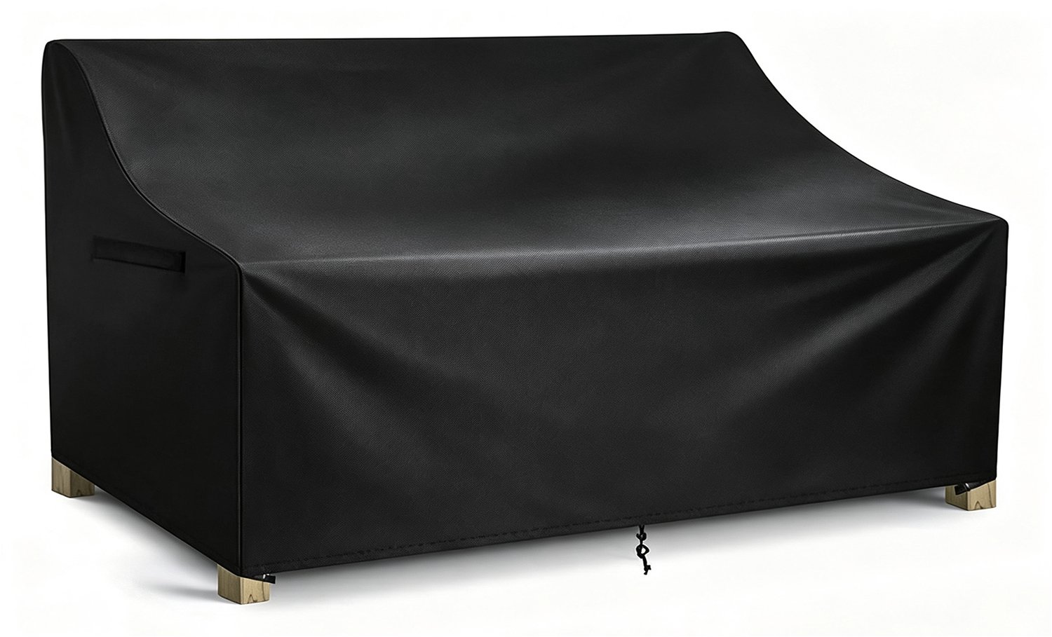 Waterdichte tuinbankhoes – 210D Oxford doek– weerbestendige beschermhoes voor tuinmeubelen – Zwart–afmeting 193×83×84 cm