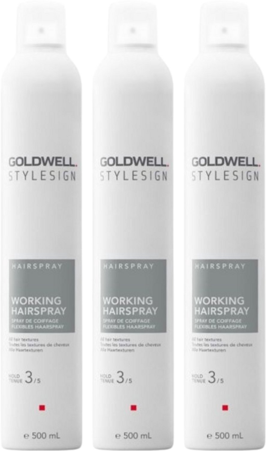 Goldwell StyleSign Working Hairspray Triple Set – 3x500ml