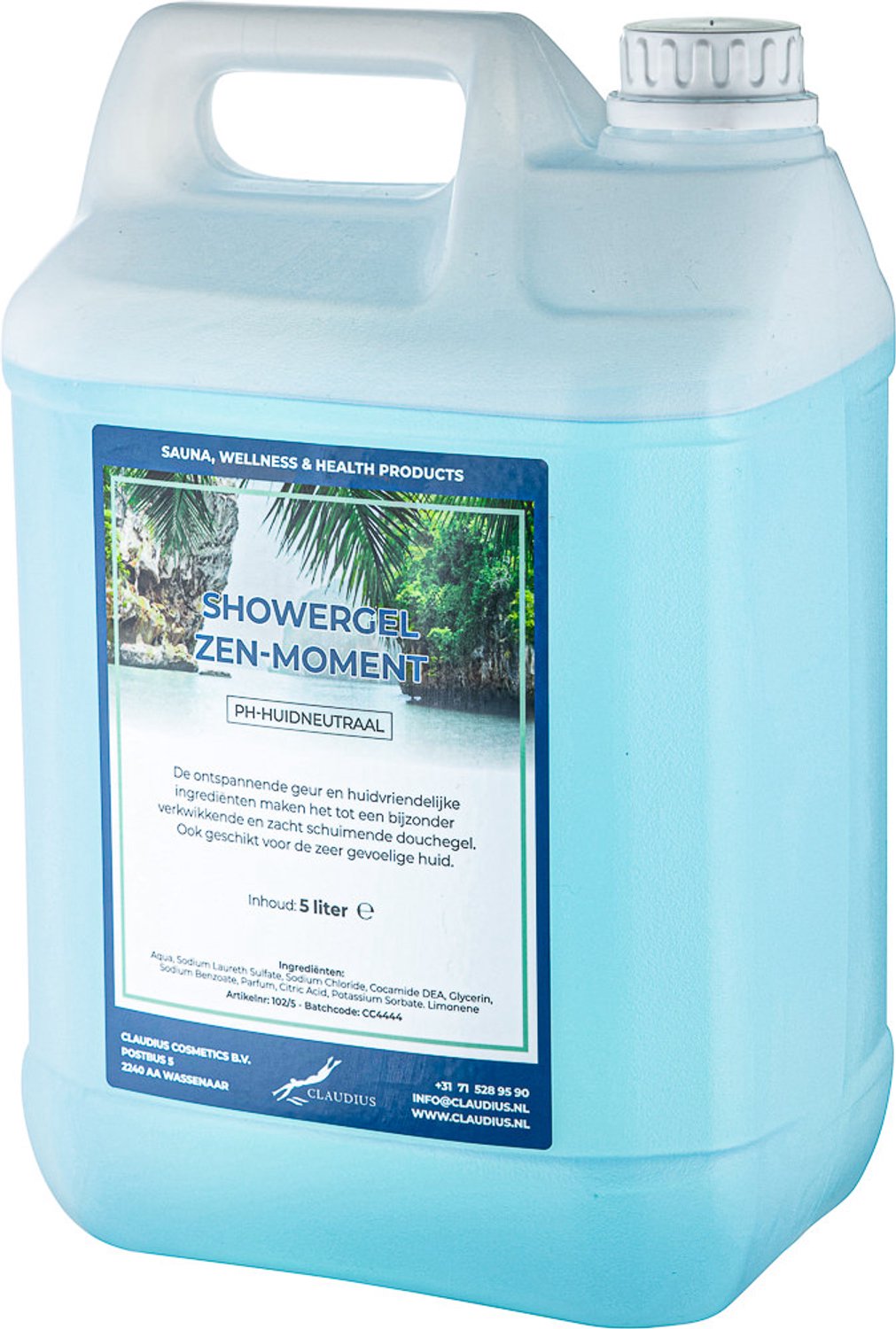 Claudius Douchegel Zen Moment 5 liter - showergel - navulling - voordeelverpakking